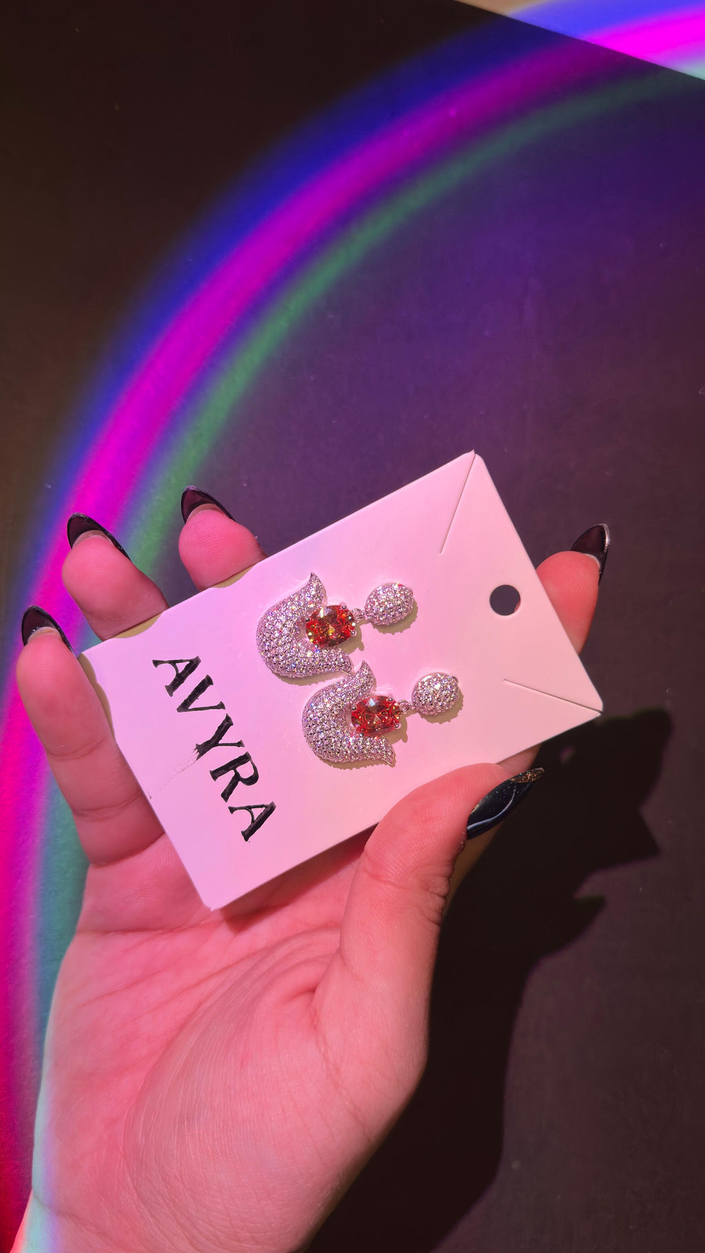 Elara Champagne Earrings