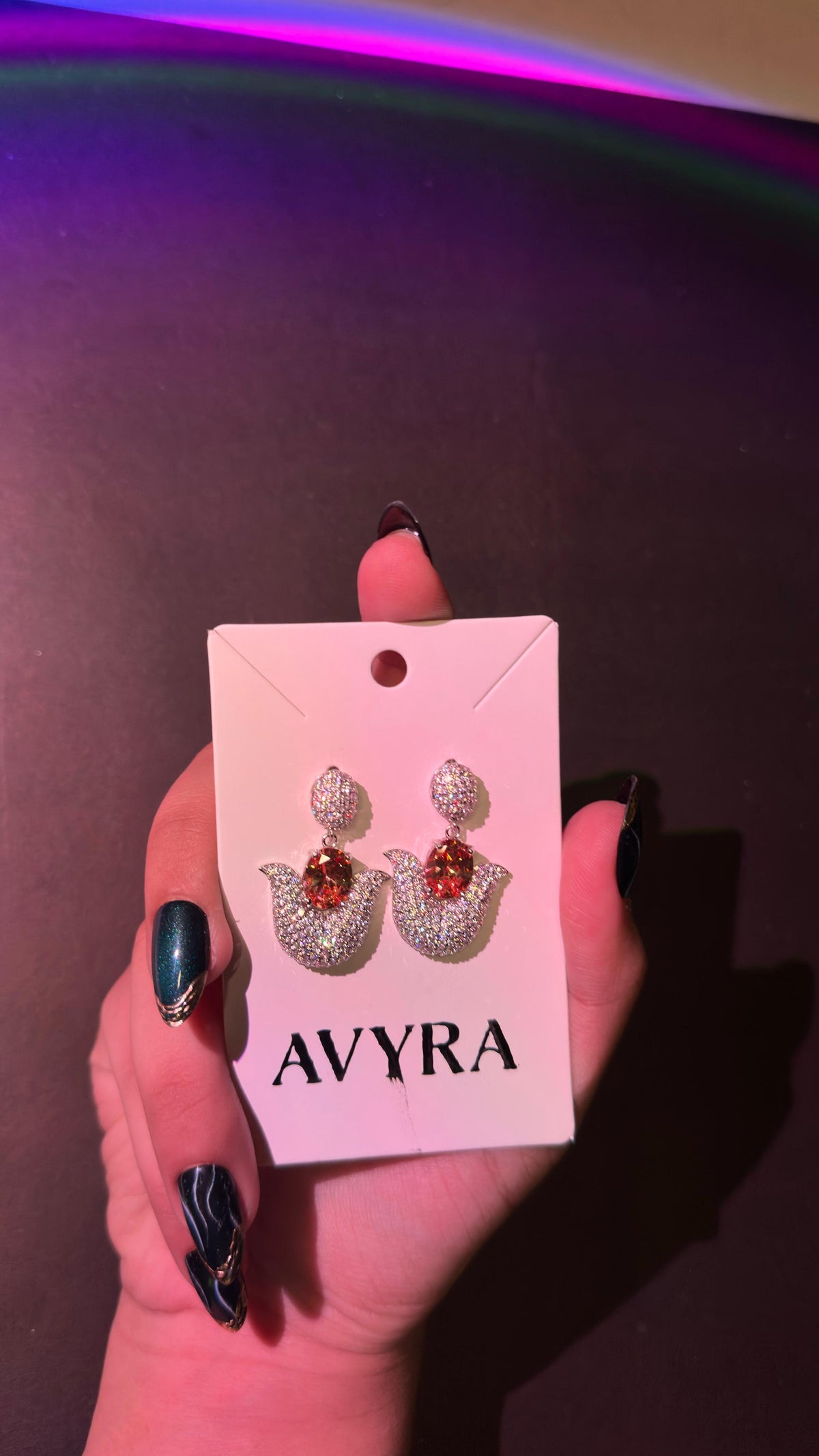 Elara Champagne Earrings