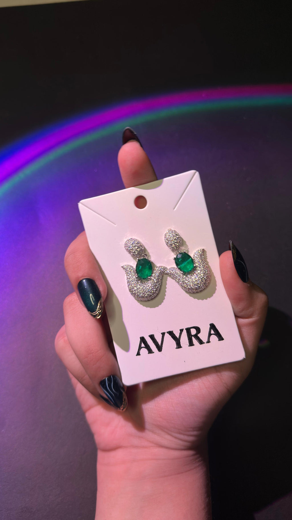 Laurelle Emerald Zircon Earrings