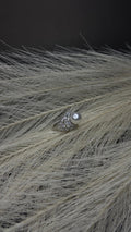 Elite Silver Pearl Zircon Ring