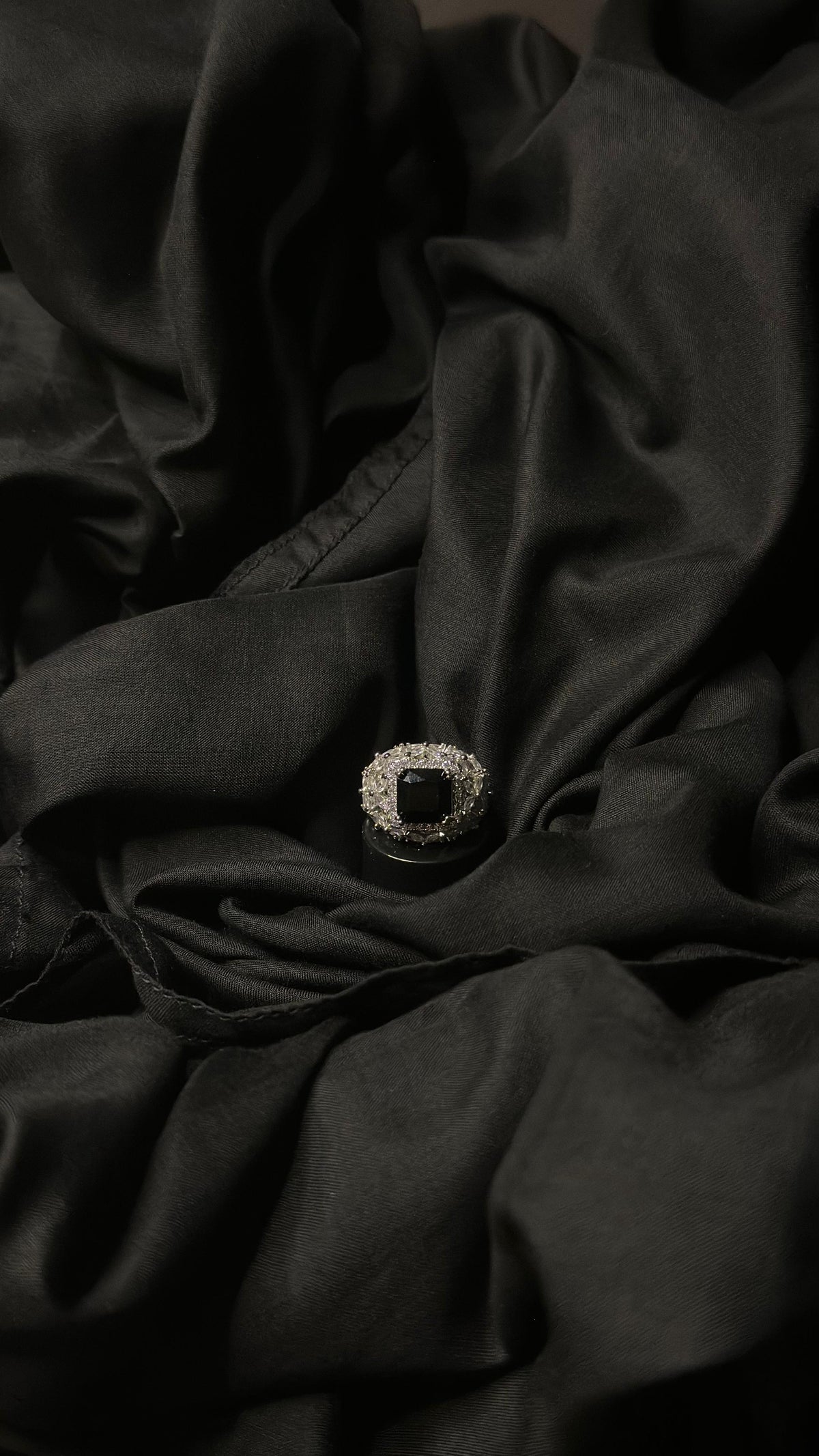 Black Noir Luxury Zircon Ring
