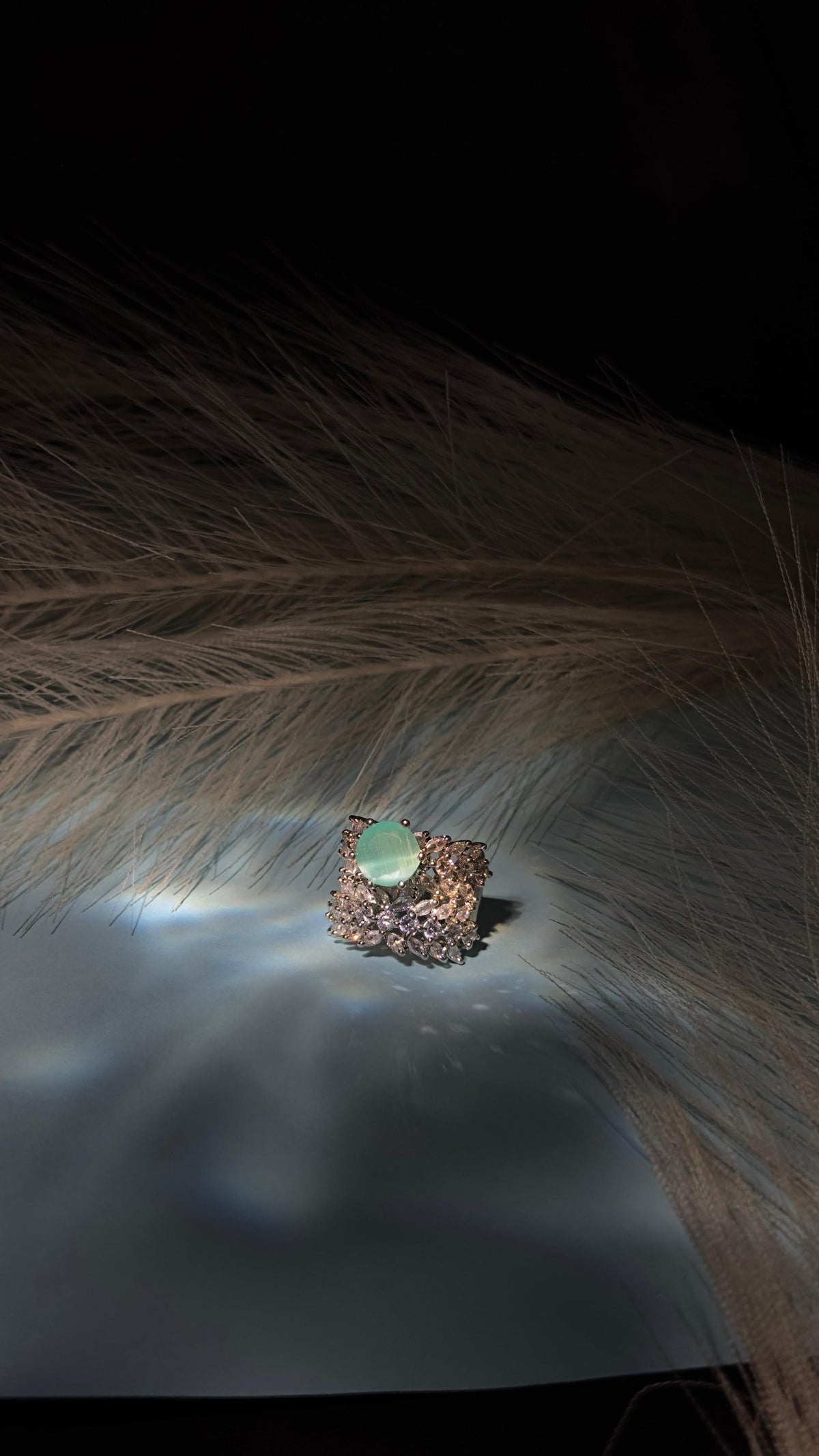 Aurelle Silver Zircon Luxury Ring