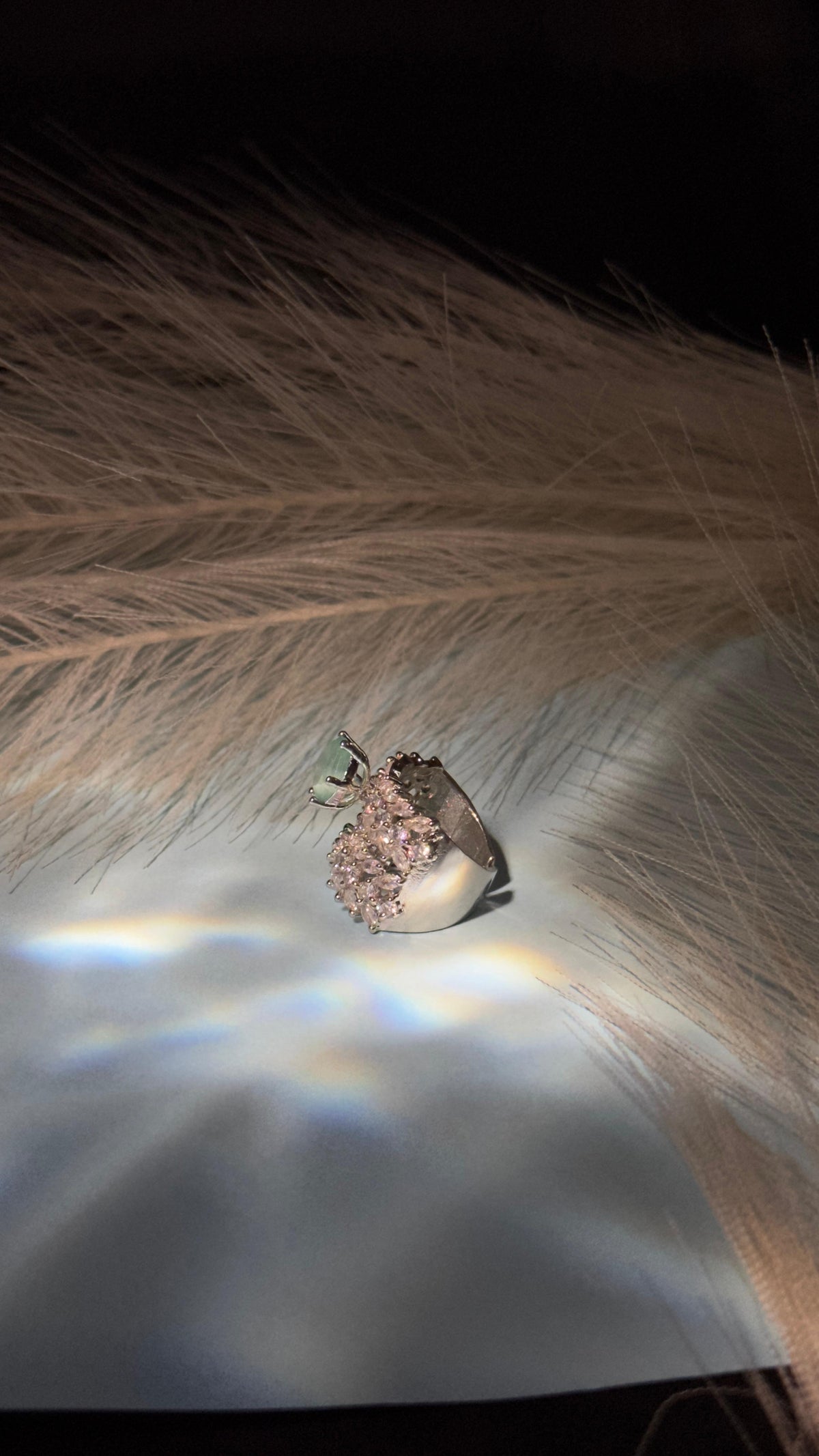 Aurelle Silver Zircon Luxury Ring