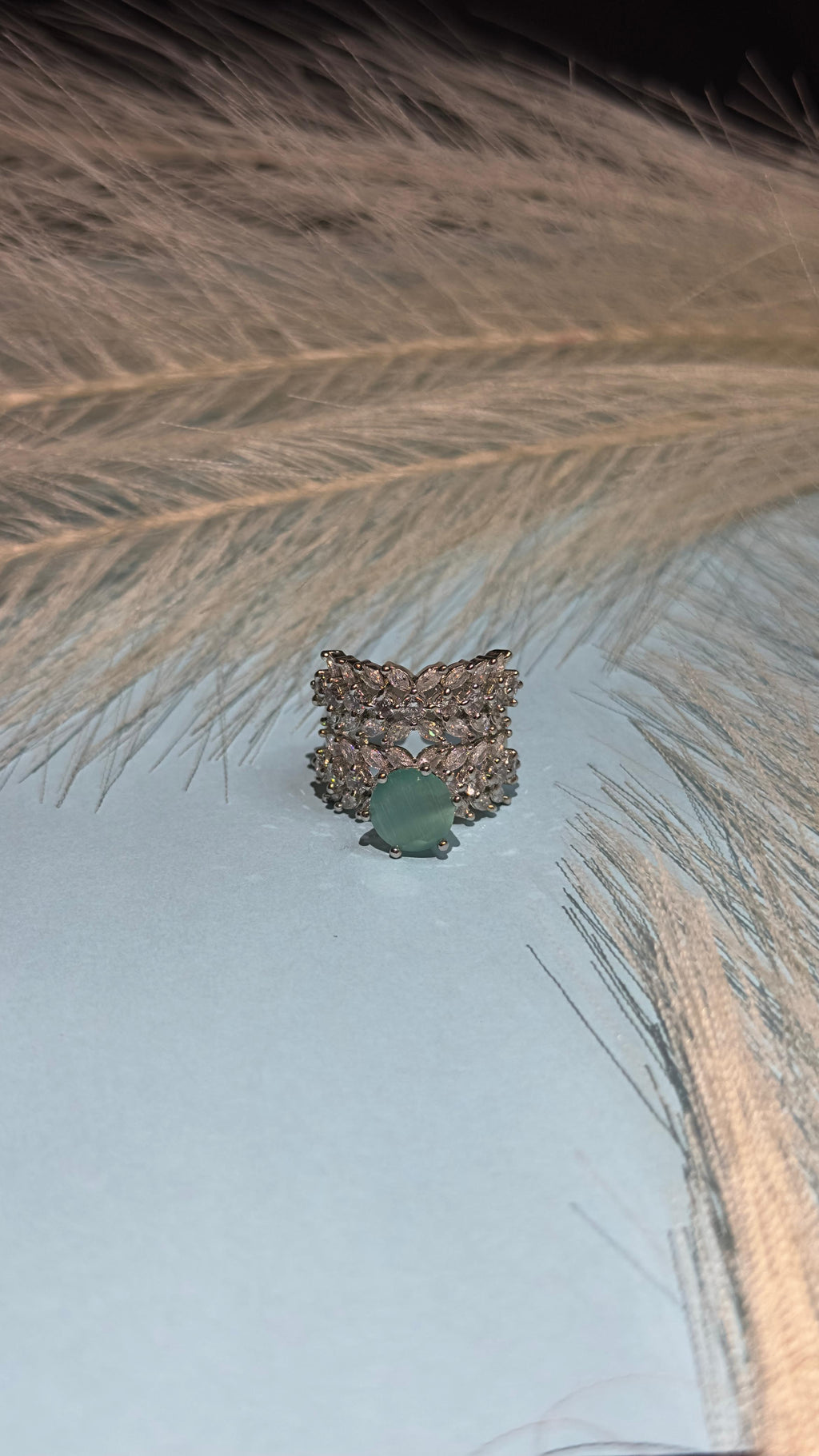Aurelle Silver Zircon Luxury Ring