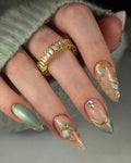 Mint Green Almond Shaped Press-On Nails