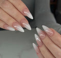 Hyper Realistic French Almond Shaped Press-On Nails