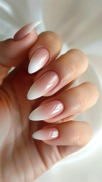 Hyper Realistic French Almond Shaped Press-On Nails
